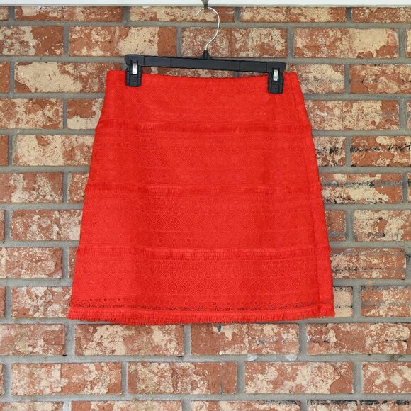 J. Crew Red Skirt - Picture 1 of 3